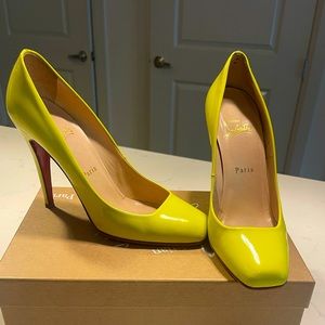 NEON yellow Christian Louboutins Size 38.5 ☀️